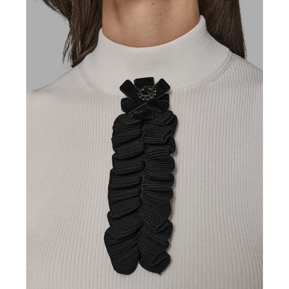 'Sleeveless Mock Neck Sweater' pour Femmes