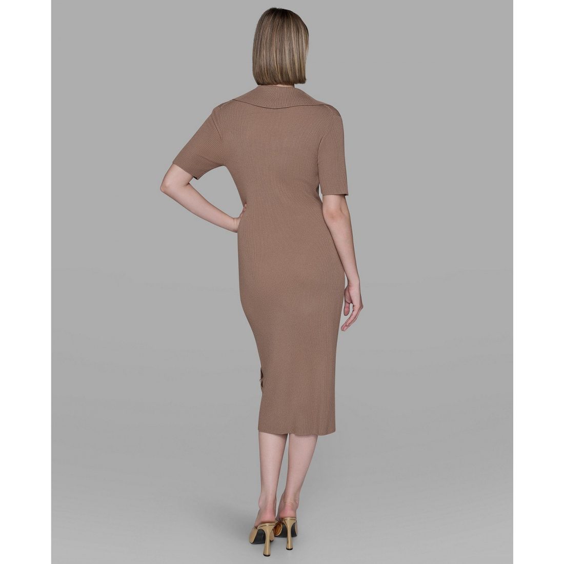 'Ribbed Bodycon Dress' pour Femmes