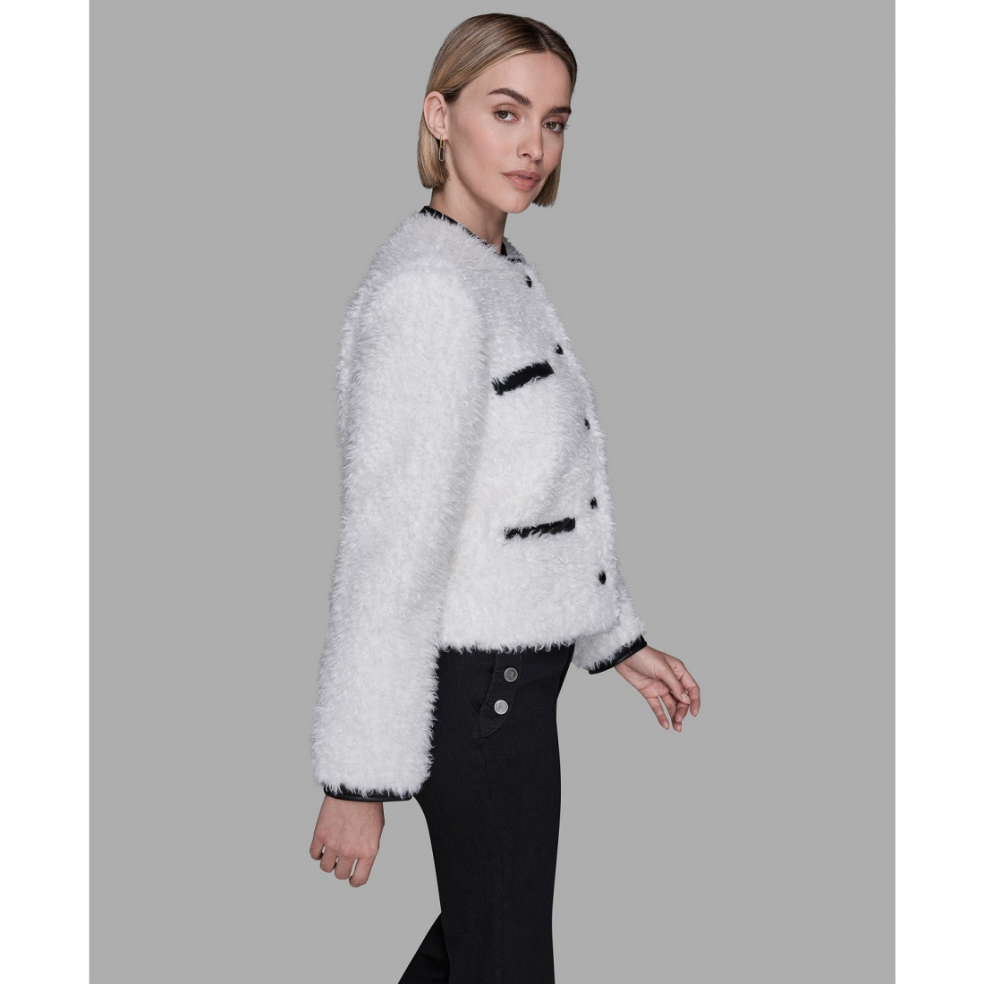 Veste 'Crewneck Pocket Detail' pour Femmes