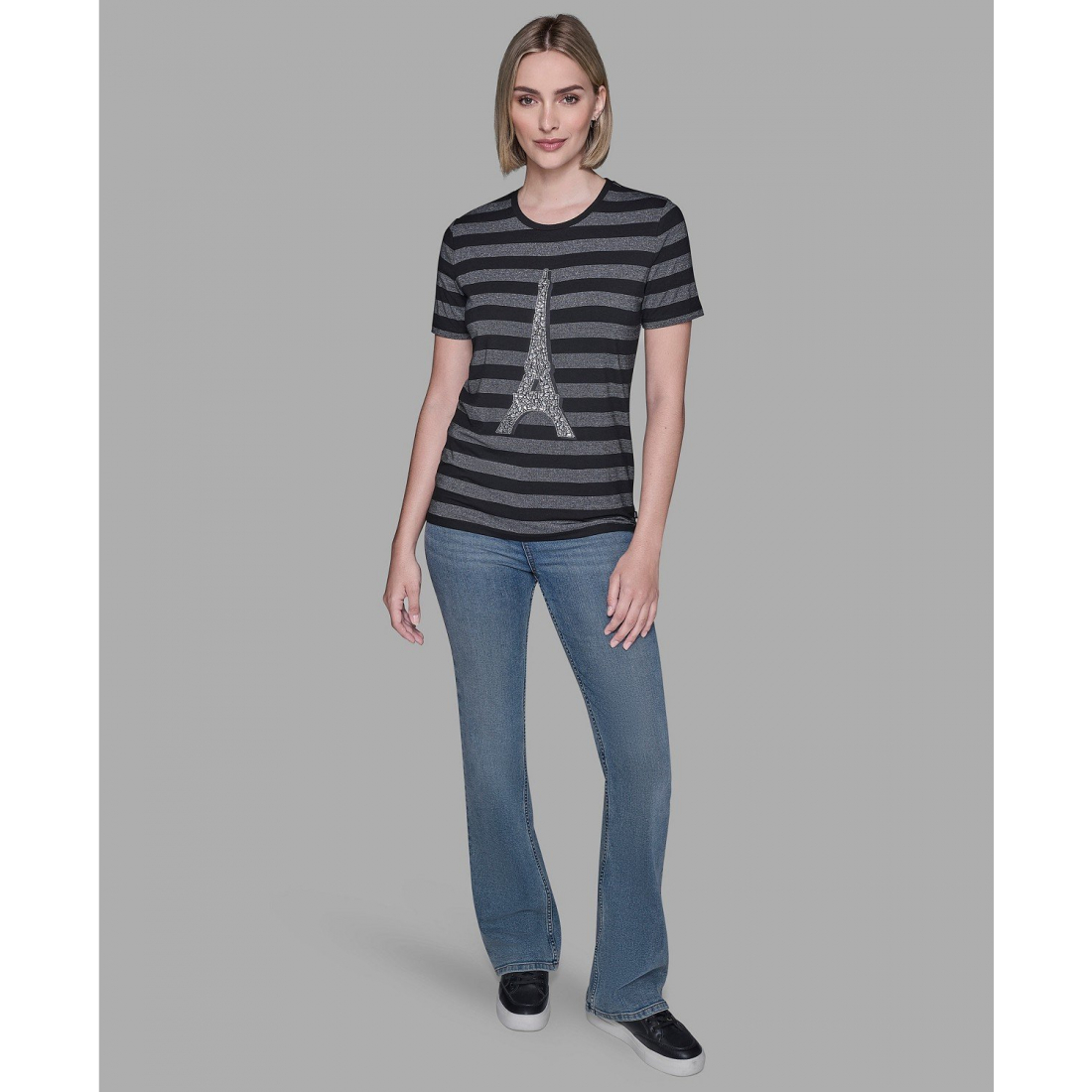 'Crewneck Striped T-Shirt' pour Femmes