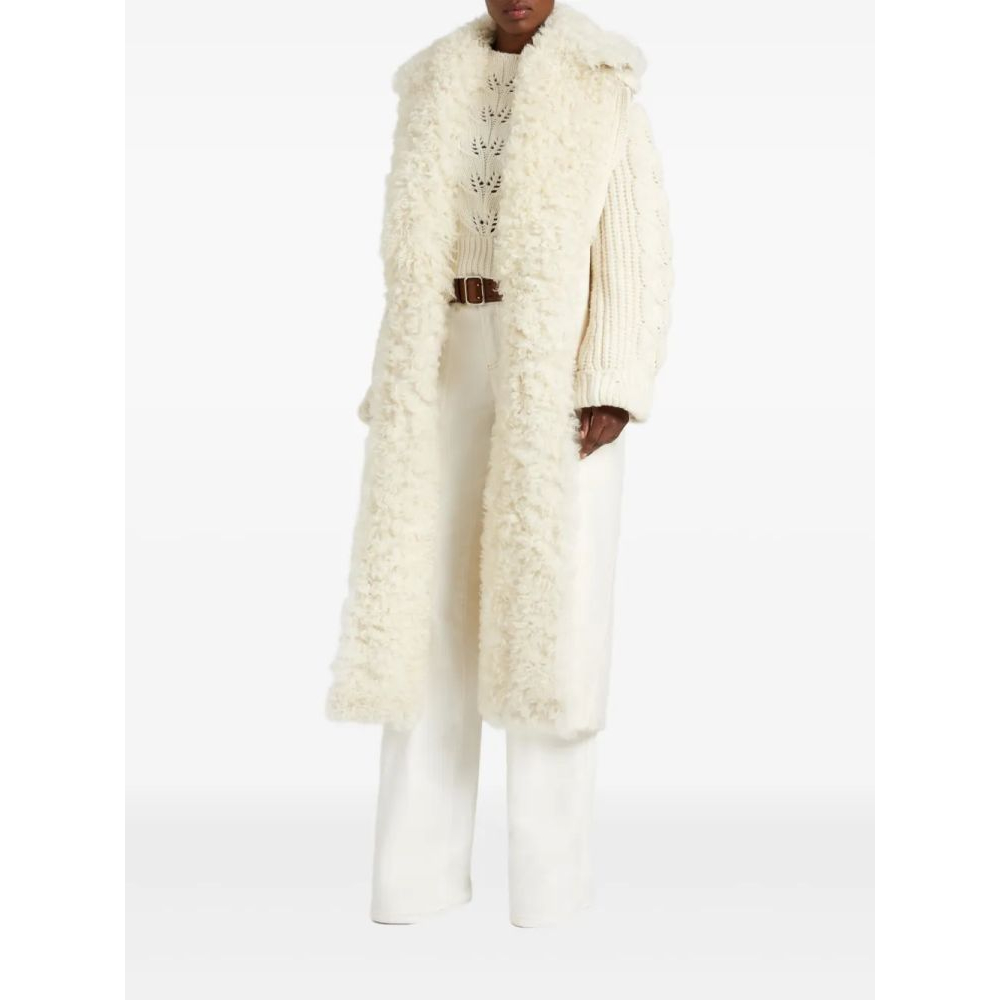 Manteau 'Cable-Knit Shearling' pour Femmes