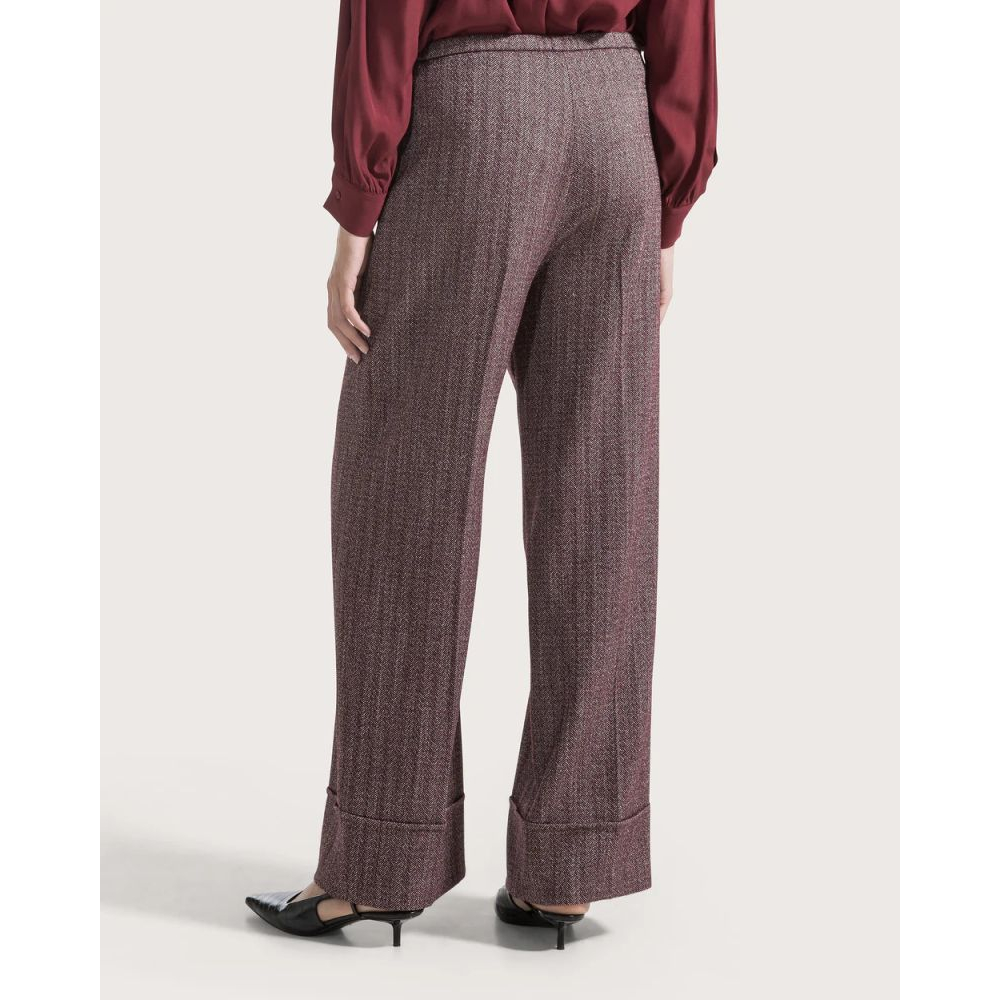 Women's 'Semi-Stretch Weave Turn-Up' Trousers