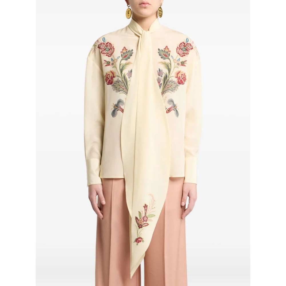 'Floral-Print' Bluse für Damen