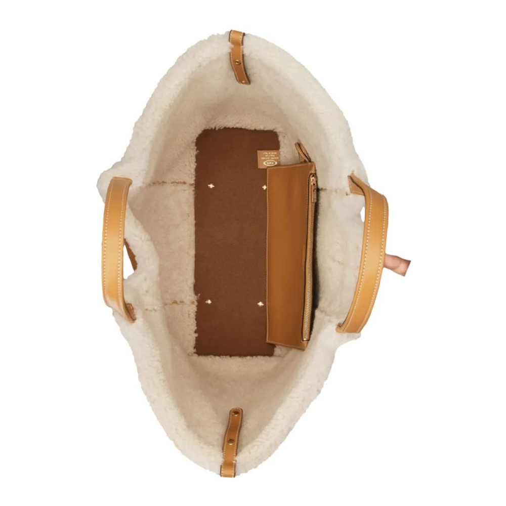 Sac à bandoulière 'Shearling-Trimmed T-Buckle' pour Femmes