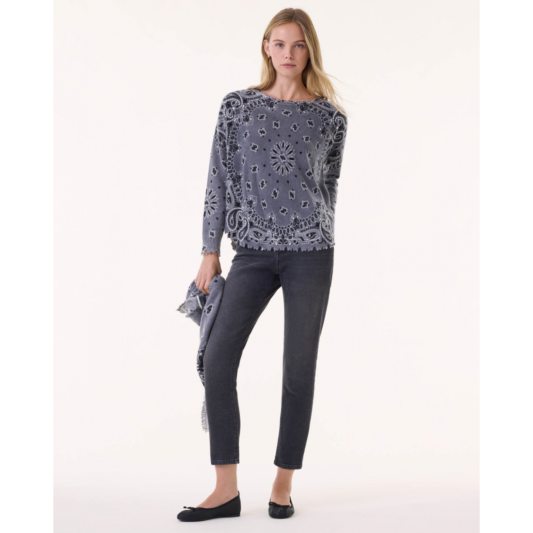 Women's 'Mela Bandana Bico' Cashmere Sweater