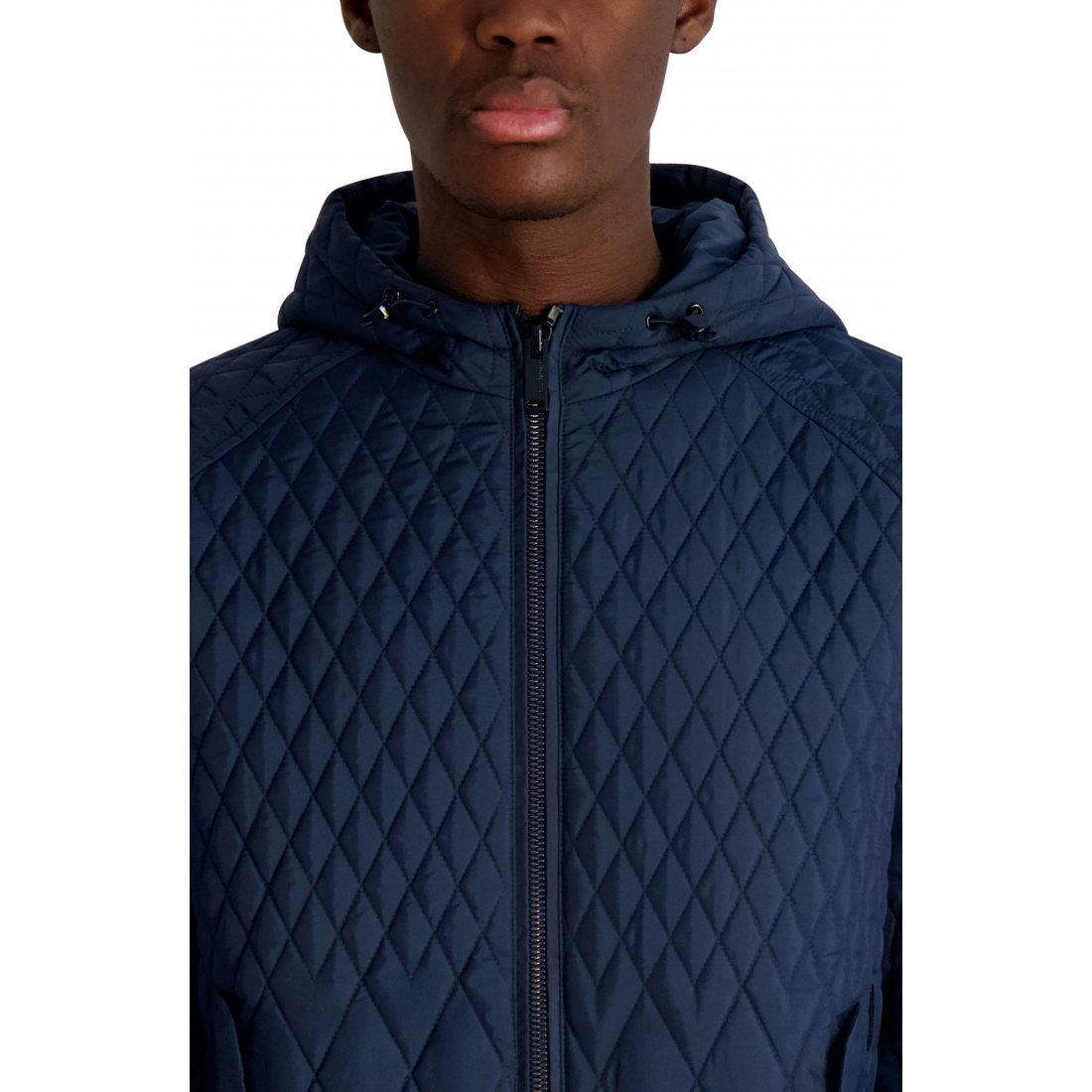 'Hooded Diamond Quilted Jacket' pour Hommes