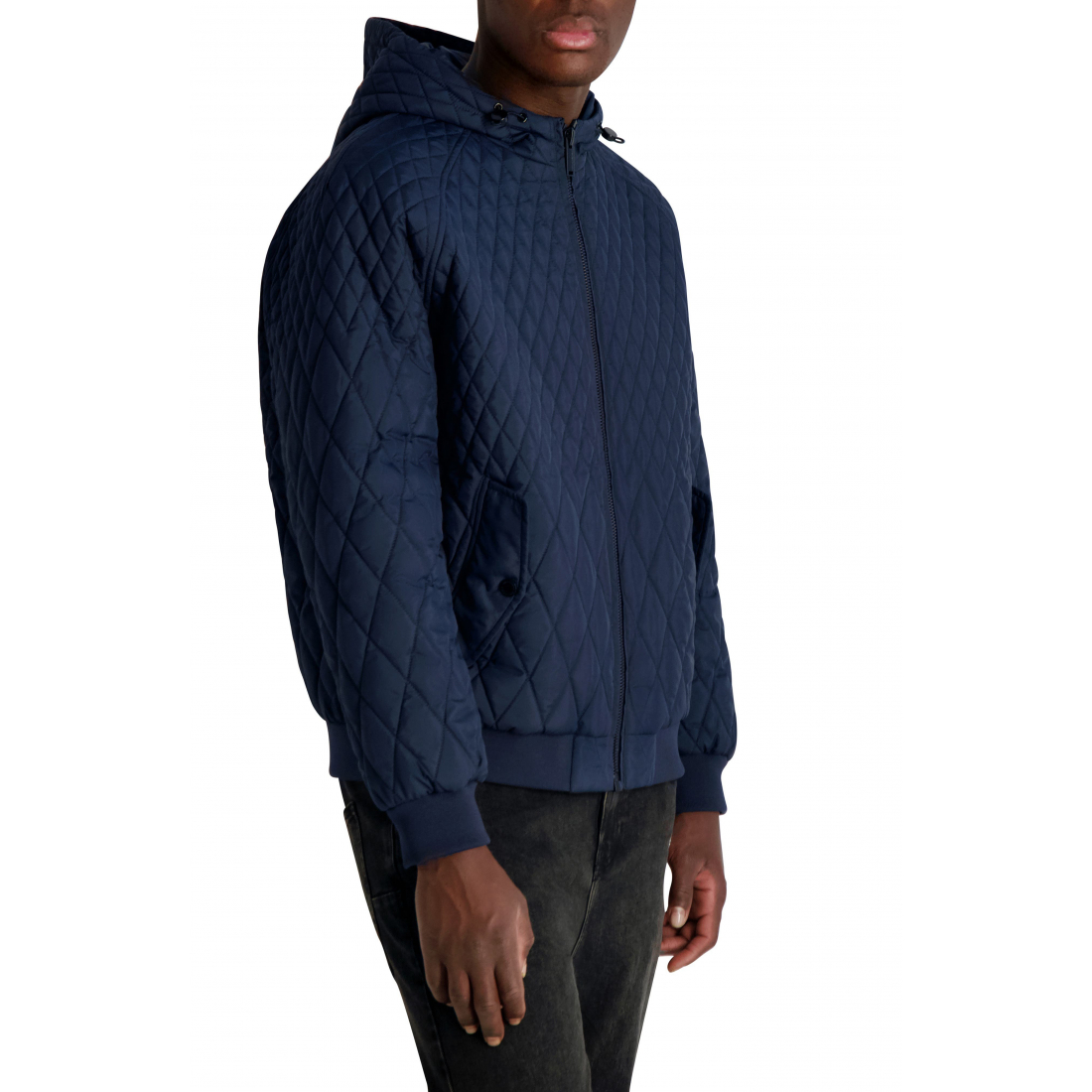 'Hooded Diamond Quilted Jacket' pour Hommes