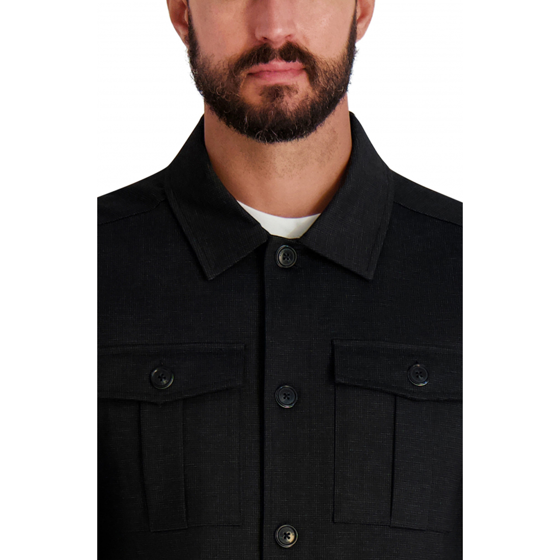 'Chest Pocket Shirt Jacket' pour Hommes