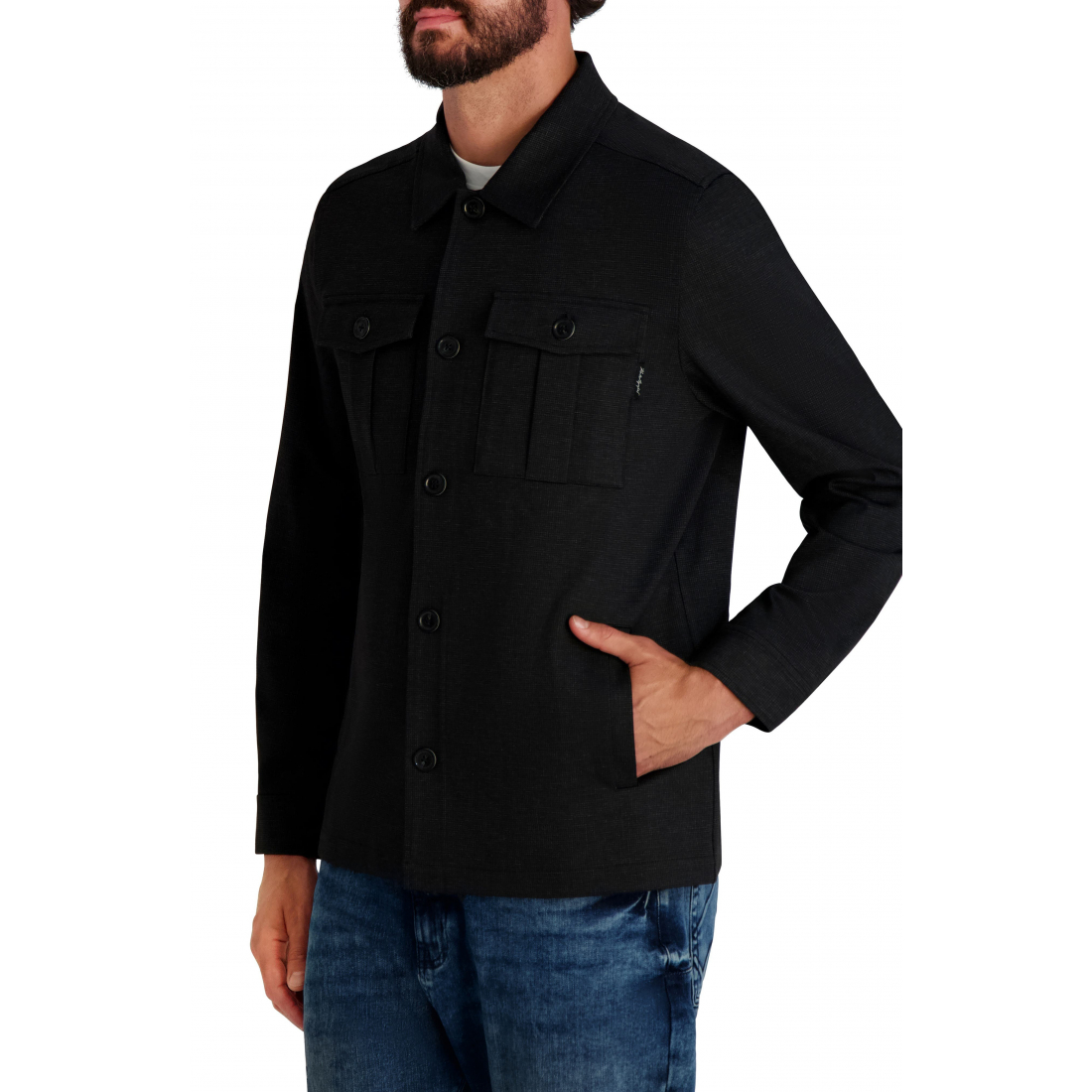 'Chest Pocket Shirt Jacket' pour Hommes