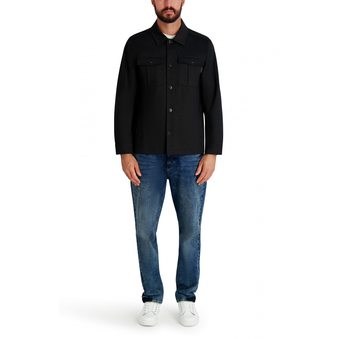 'Chest Pocket Shirt Jacket' pour Hommes