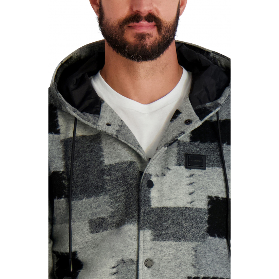 'Print Hoodie Jacket' pour Hommes