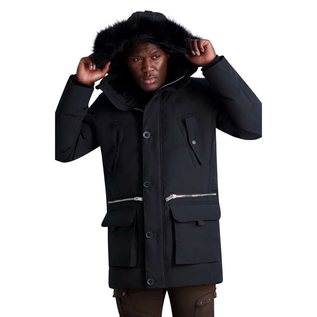 Parka 'Faux Fur Trim' pour Hommes