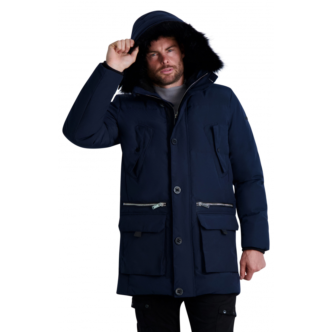 Parka 'Faux Fur Trim' pour Hommes