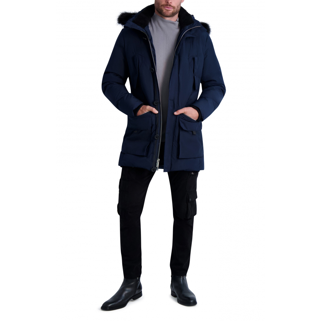 Parka 'Faux Fur Trim' pour Hommes