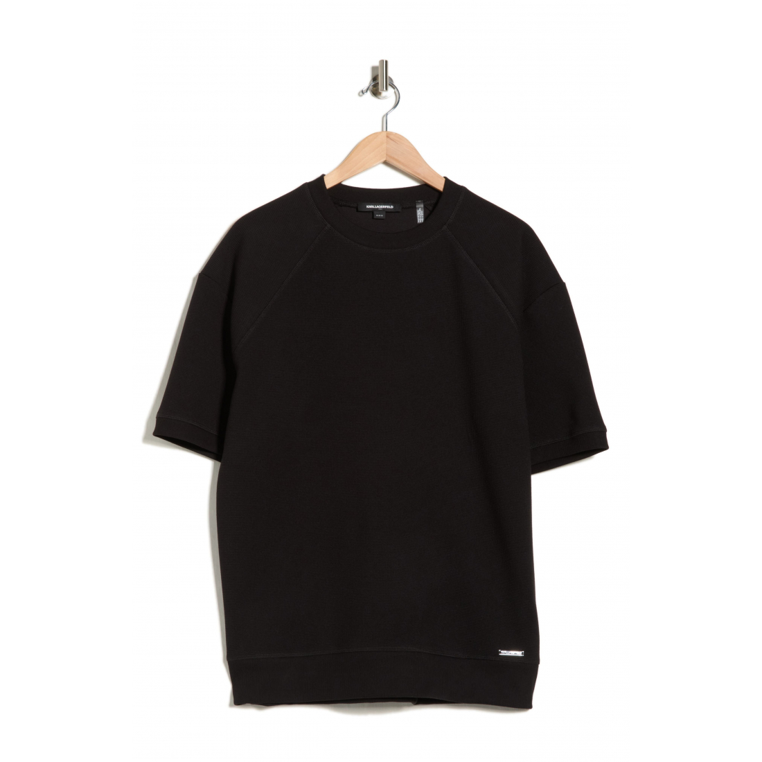 'Mock Neck Waffle Knit T-Shirt' pour Hommes