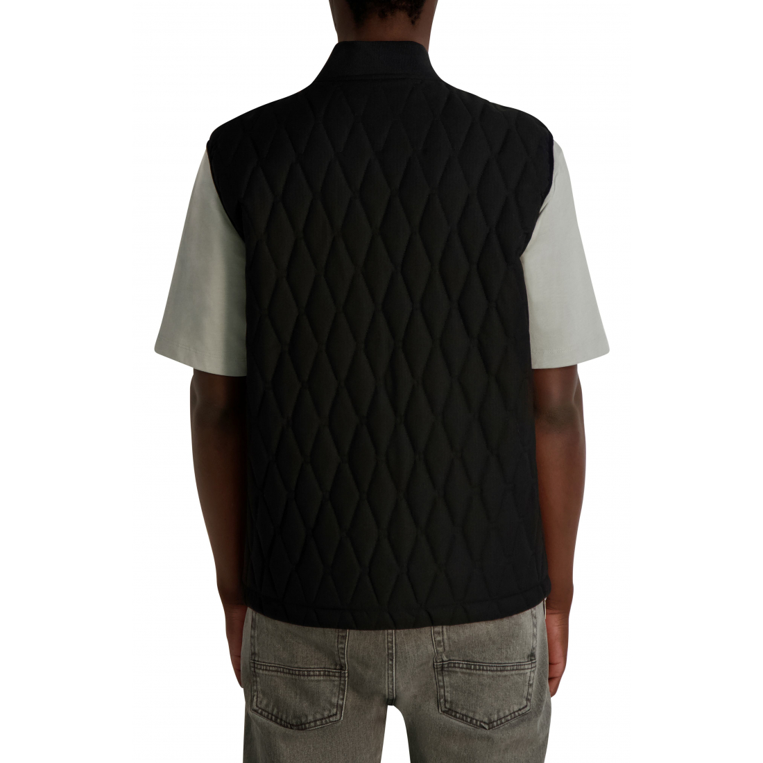 'Diamond Quilt Zip Vest' pour Hommes