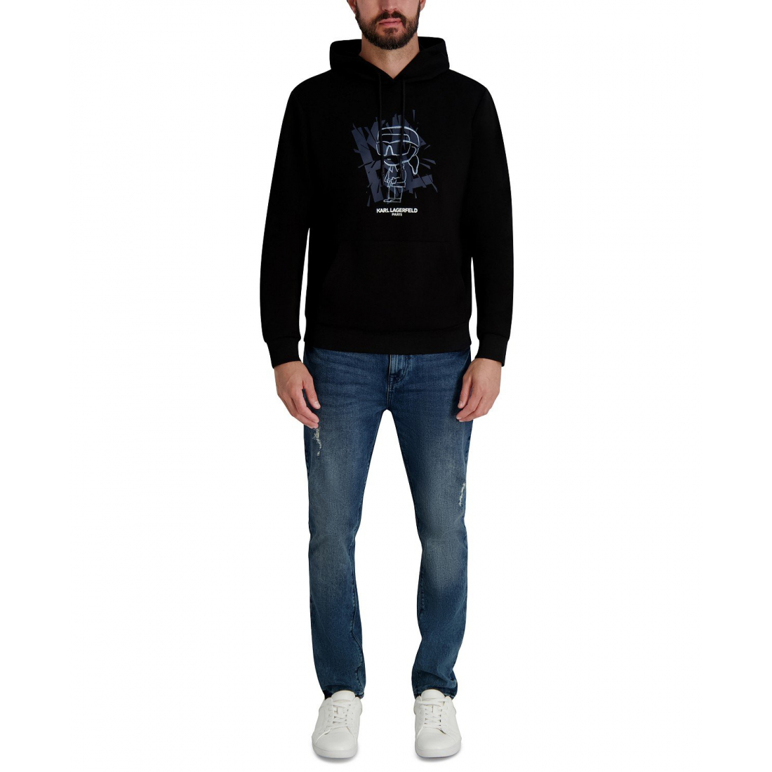 Sweatshirt 'Embroidered Oversized Pull-On' pour Hommes