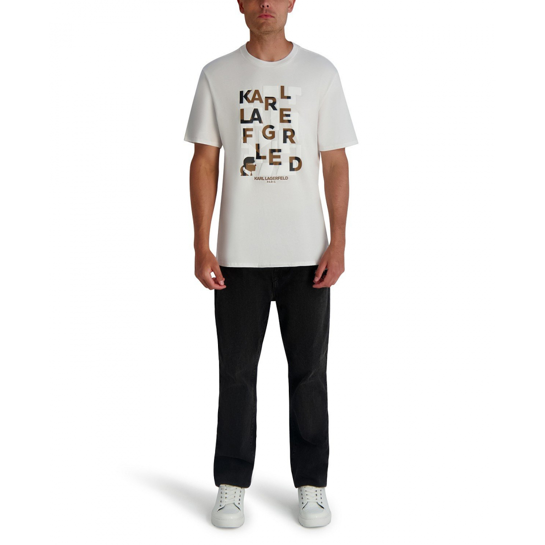 T-shirt 'Stacked Print' pour Hommes
