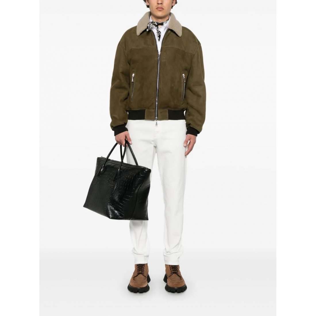 Blouson bomber 'Shearling-Collar' pour Hommes