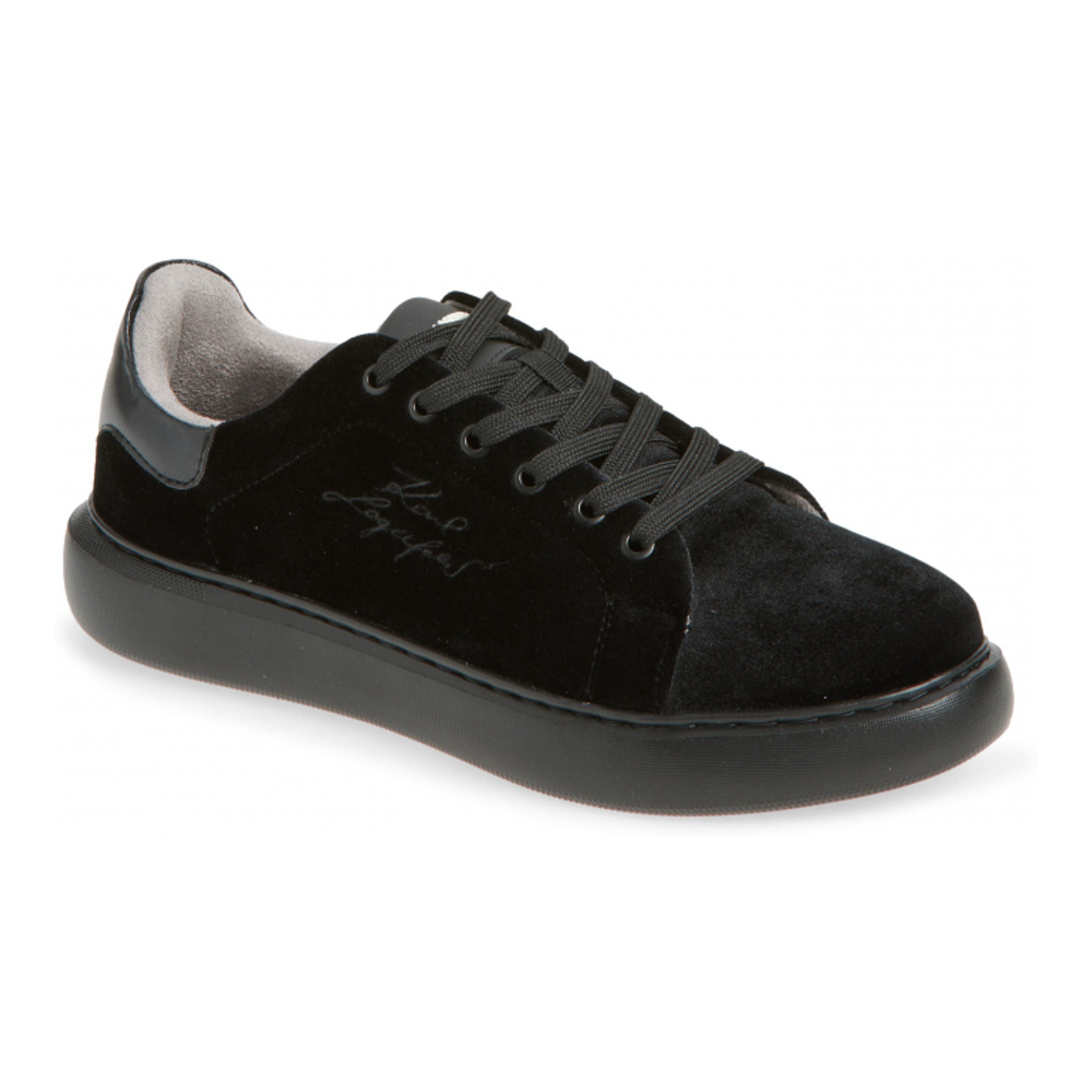 Men's 'Embroidered Logo Velvet' Sneakers