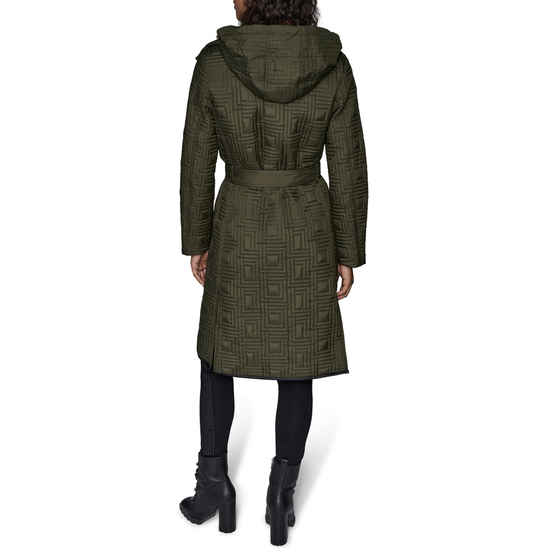 Veste matelassée 'Hooded Belted Zip' pour Femmes