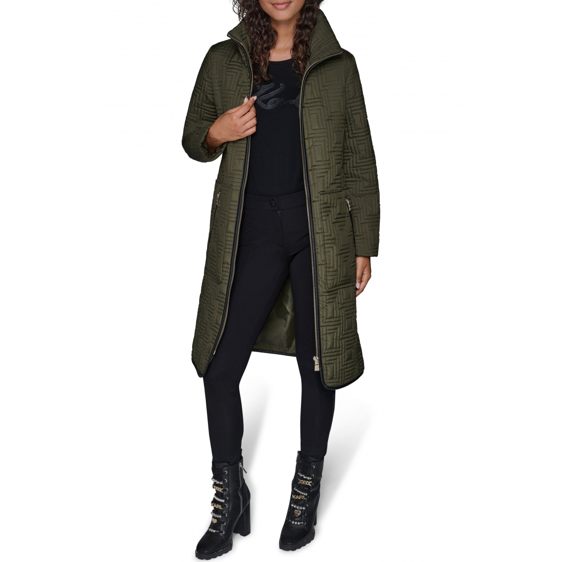 Veste matelassée 'Hooded Belted Zip' pour Femmes