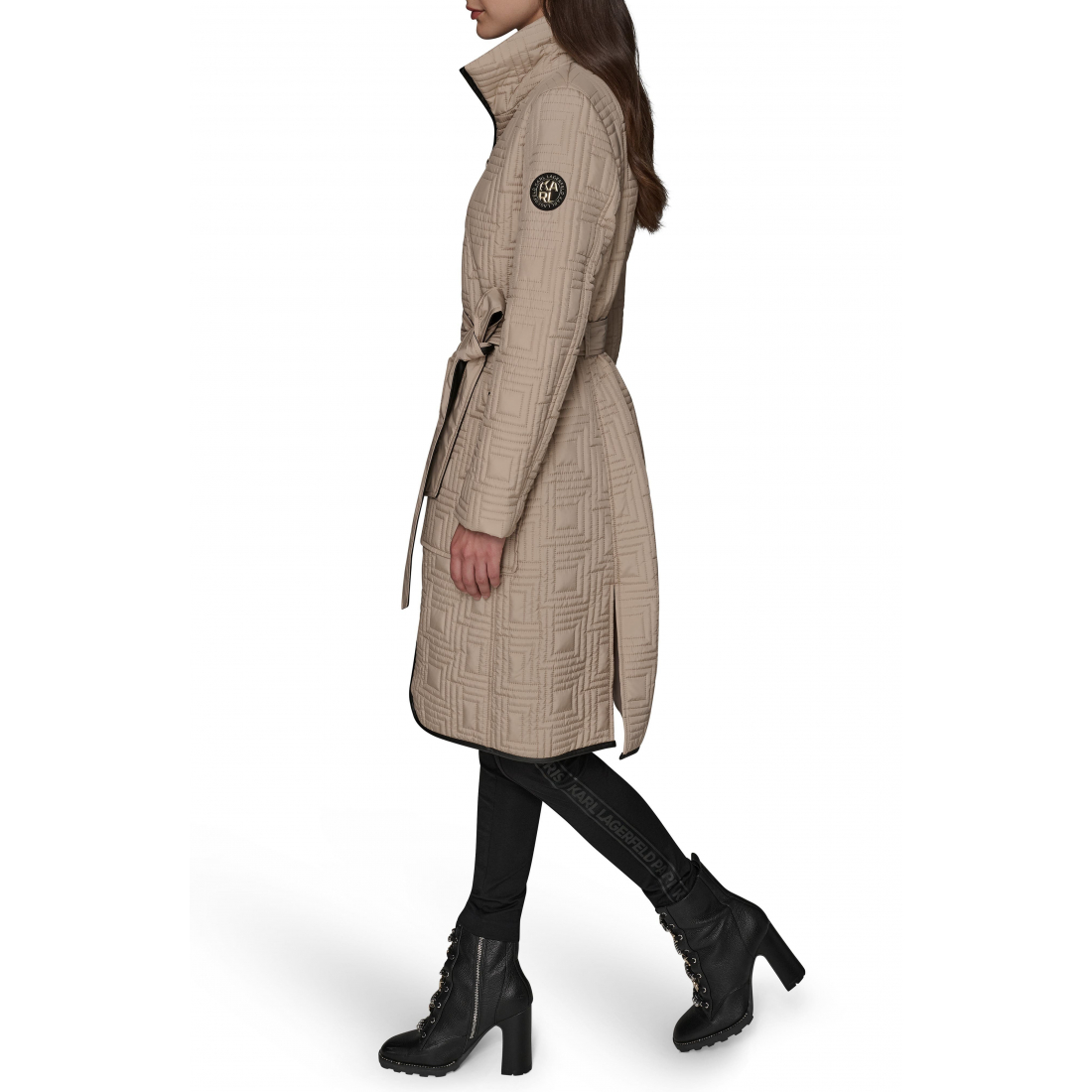 Veste matelassée 'Hooded Belted Zip' pour Femmes