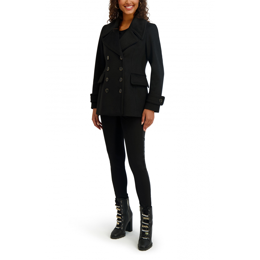 Manteau 'Piped Double Breasted' pour Femmes