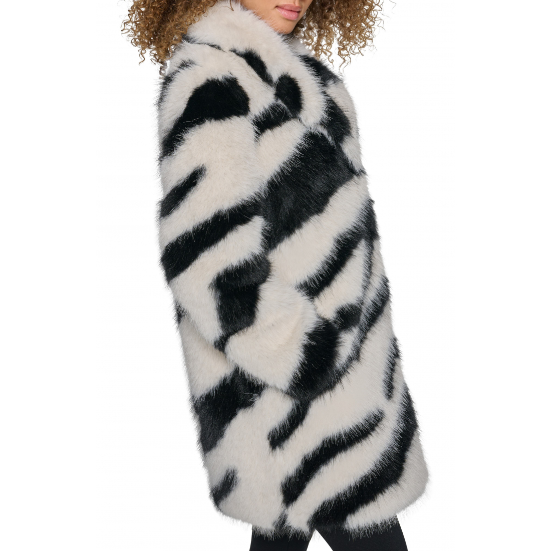 Veste 'Oversize Zebra Print Faux Fur' pour Femmes