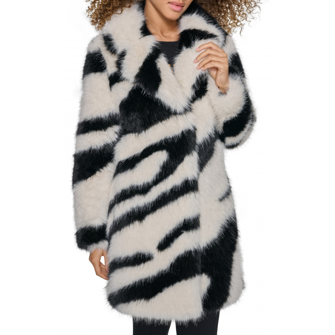 Veste 'Oversize Zebra Print Faux Fur' pour Femmes