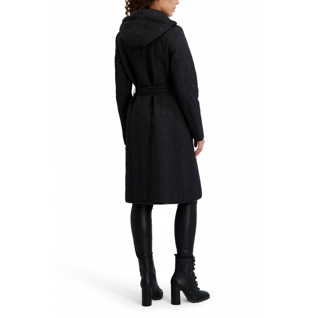 Veste matelassée 'Hooded Belted Zip' pour Femmes