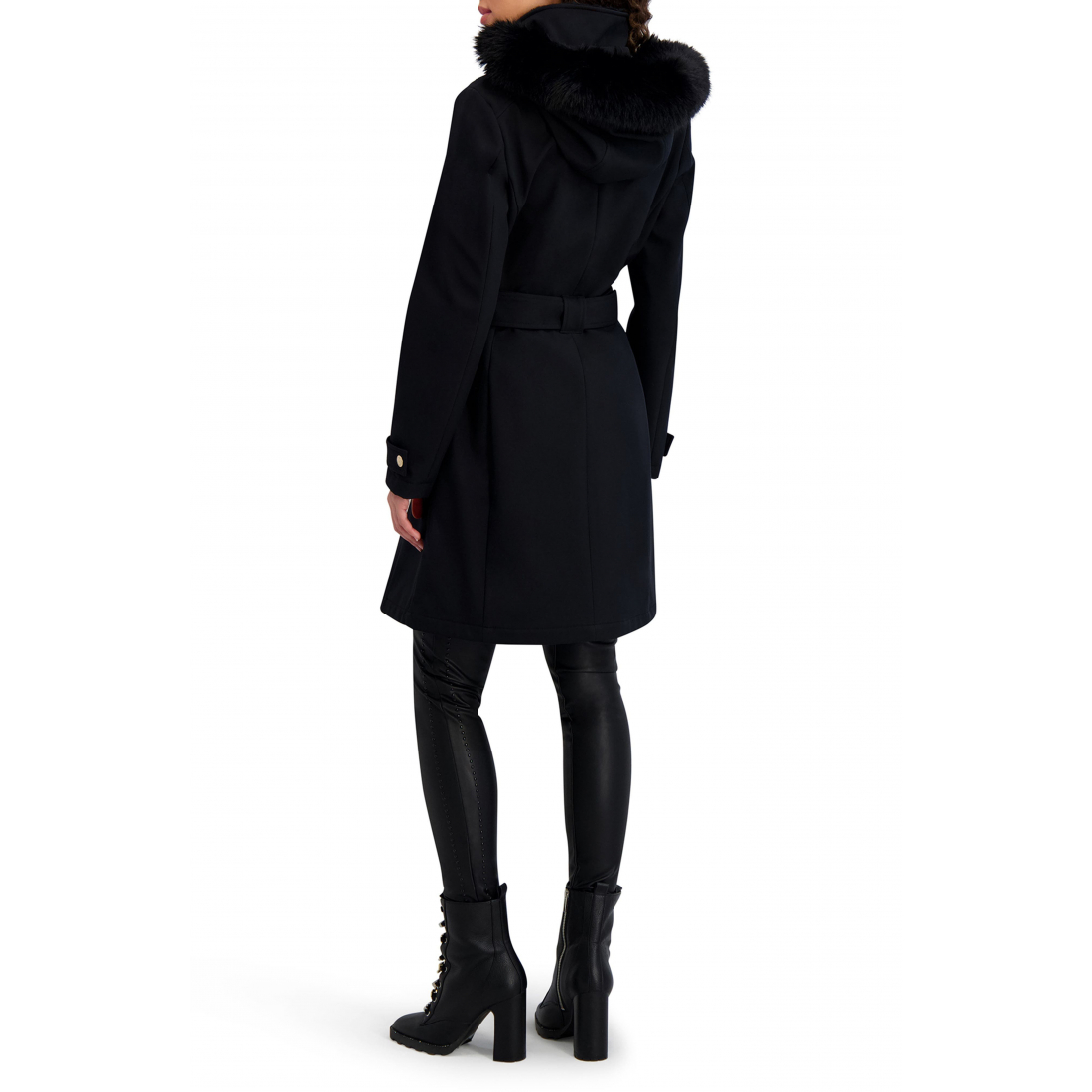 Manteau 'Water Resistant Soft Shell with Removable Faux Fur Trim' pour Femmes