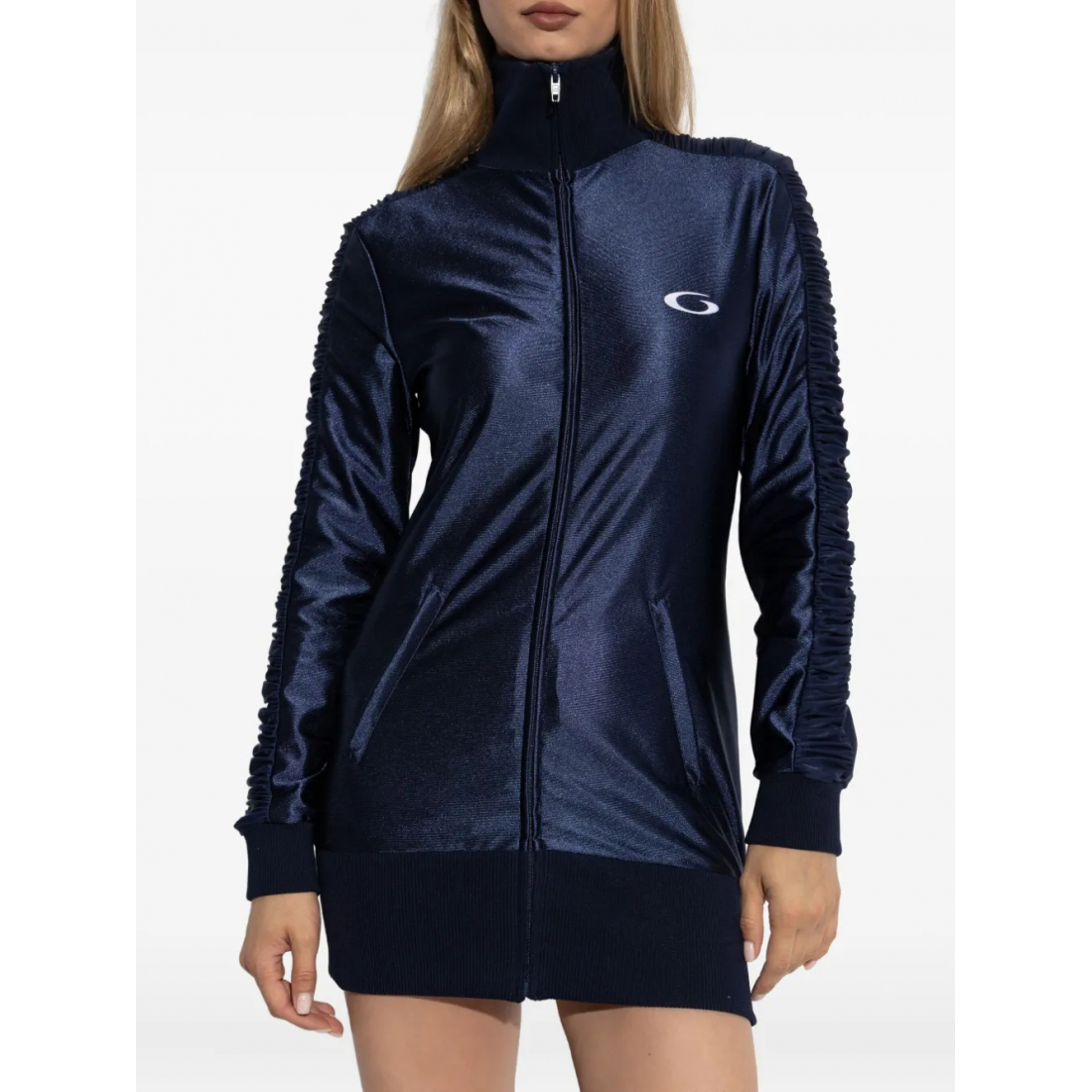 Women's 'Ruched-Detail Zip-Up' Mini Dress