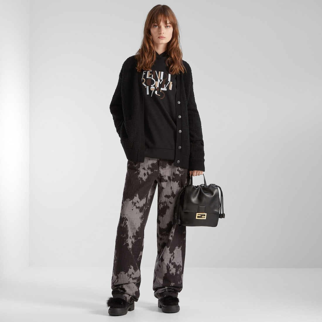Women's 'Ff Animalier Denim' Jeans