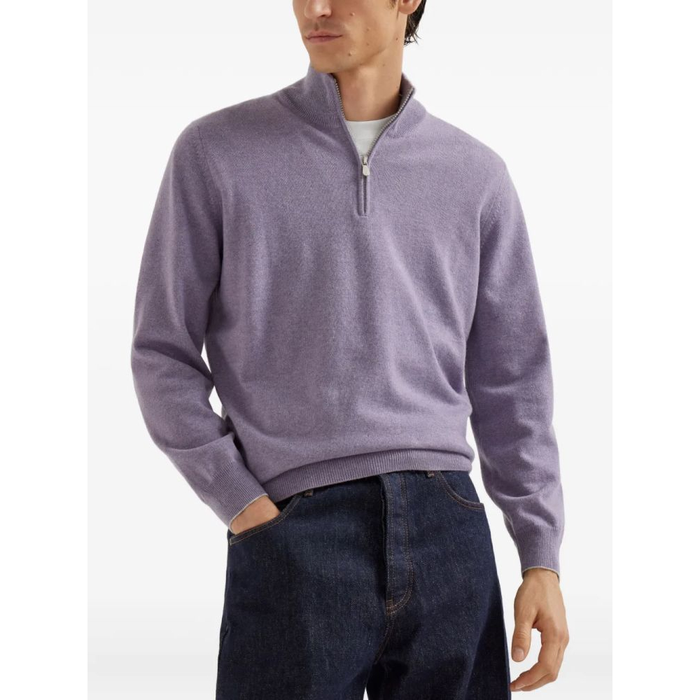 Pull en cachemire 'Half-Zip' pour Hommes