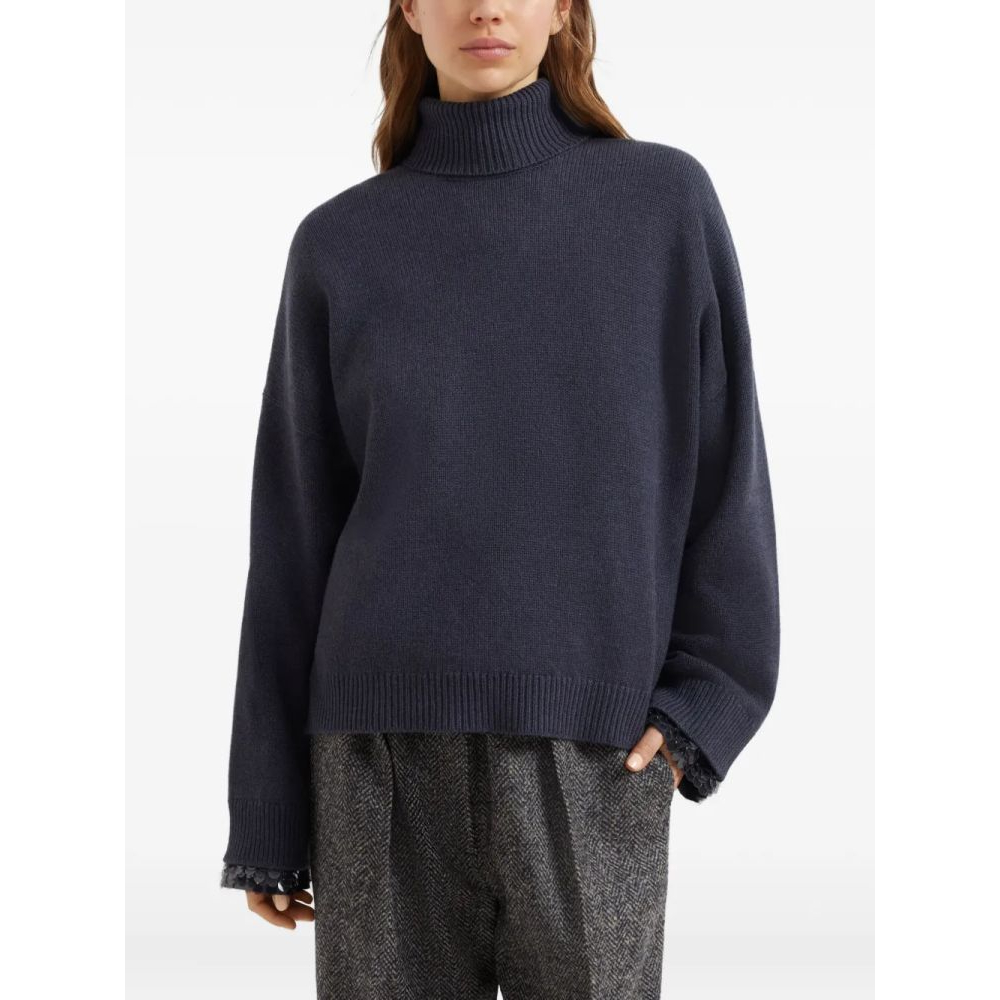 Women's 'Sequin-Embellished' Turtleneck Sweater