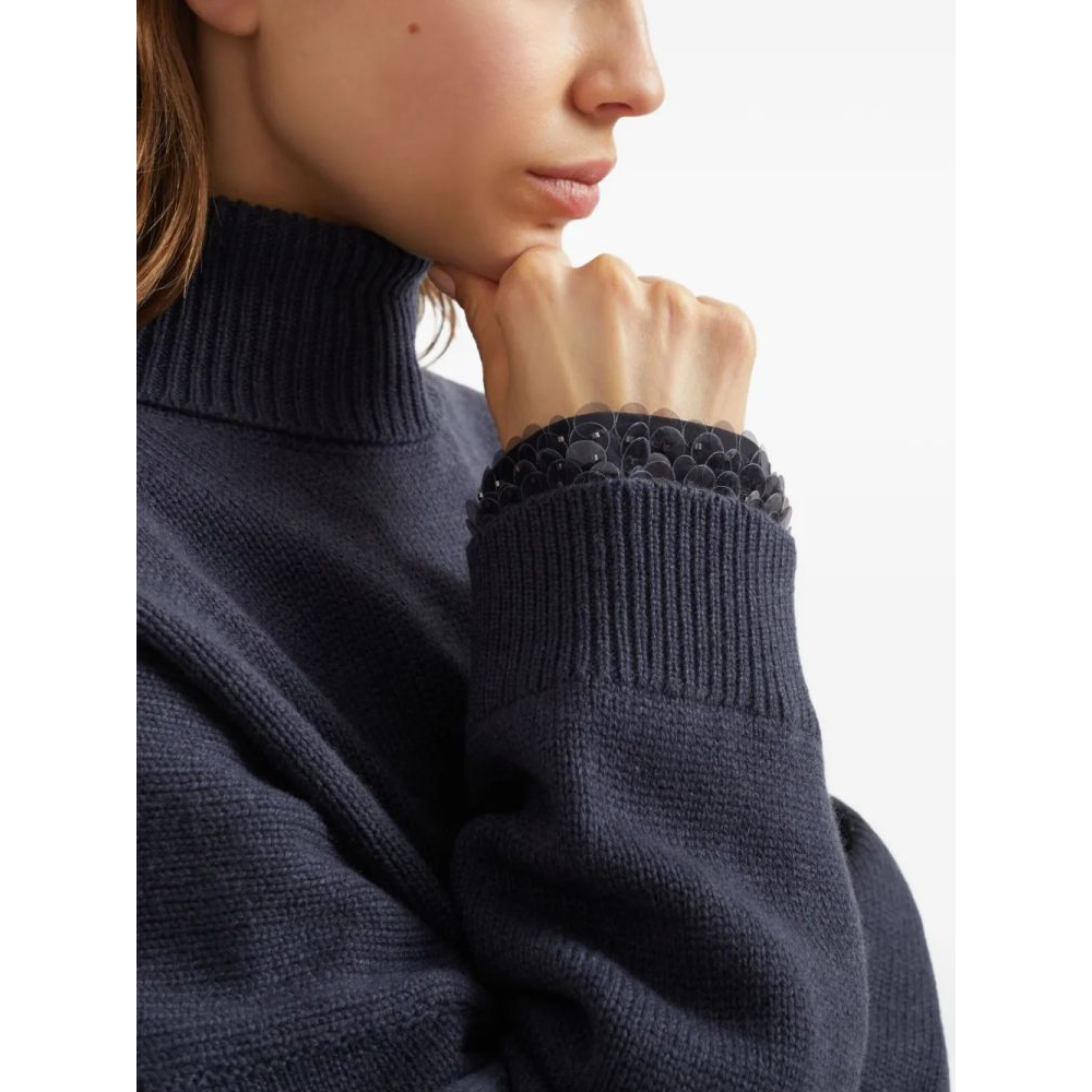 Women's 'Sequin-Embellished' Turtleneck Sweater