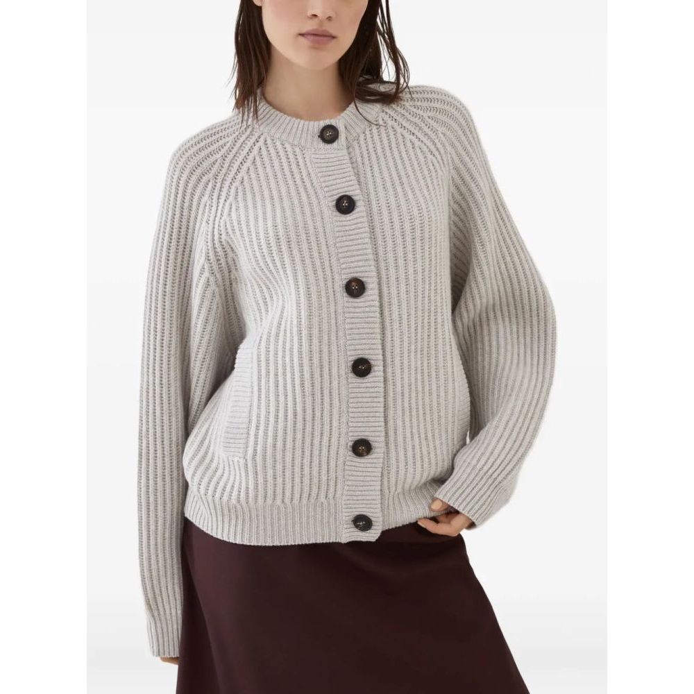 Cardigan 'Ribbed Button-Up' pour Femmes