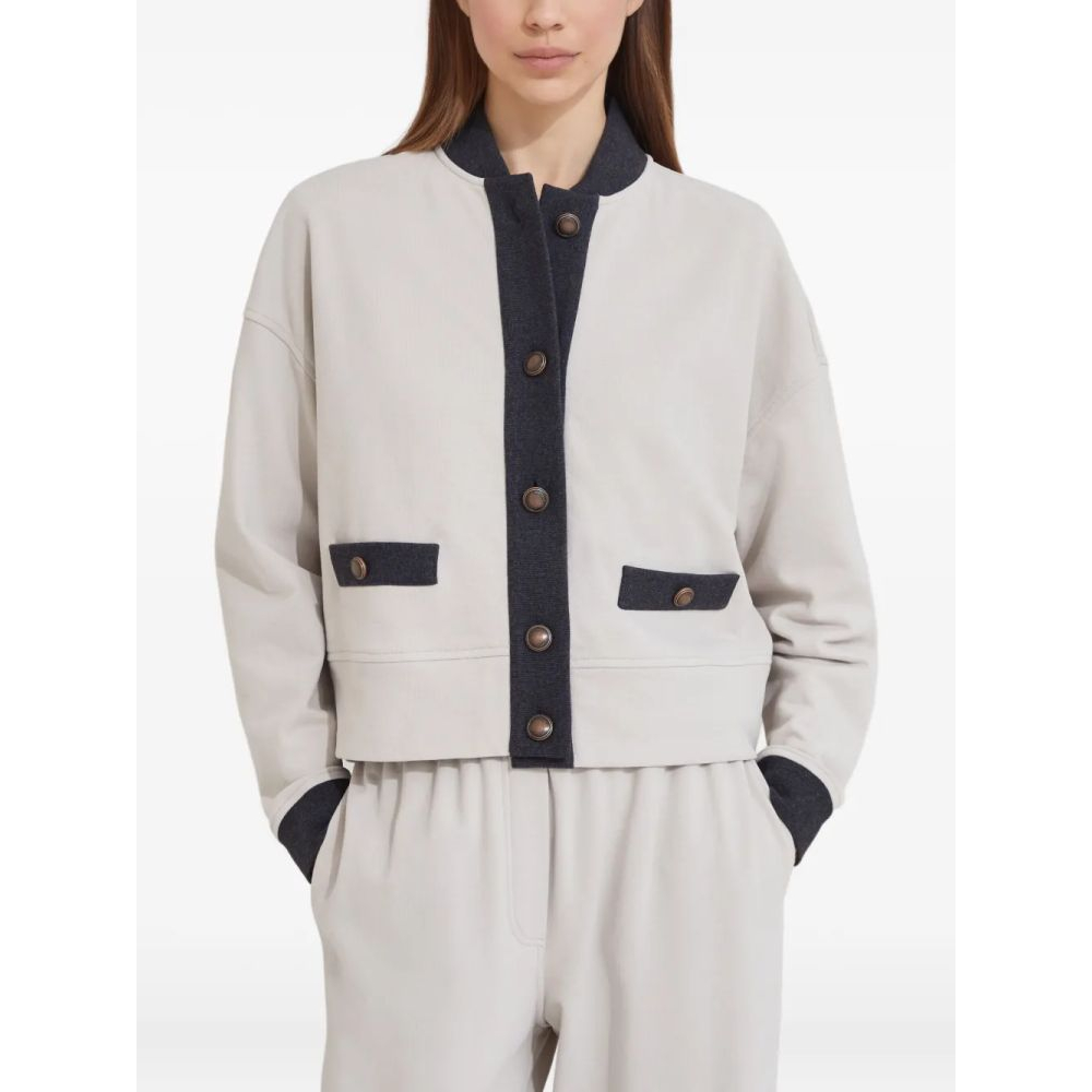 Sweatshirt 'Button-Fastening Panelled' pour Femmes