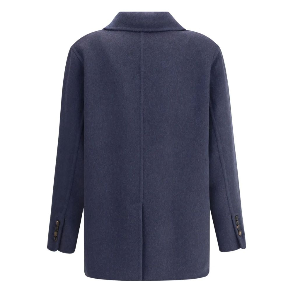 Manteau 'Notched-Lapel Double-Breasted' pour Femmes