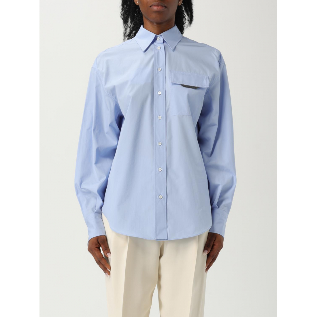 Chemise 'Jewel-Embellished Pocket' pour Femmes