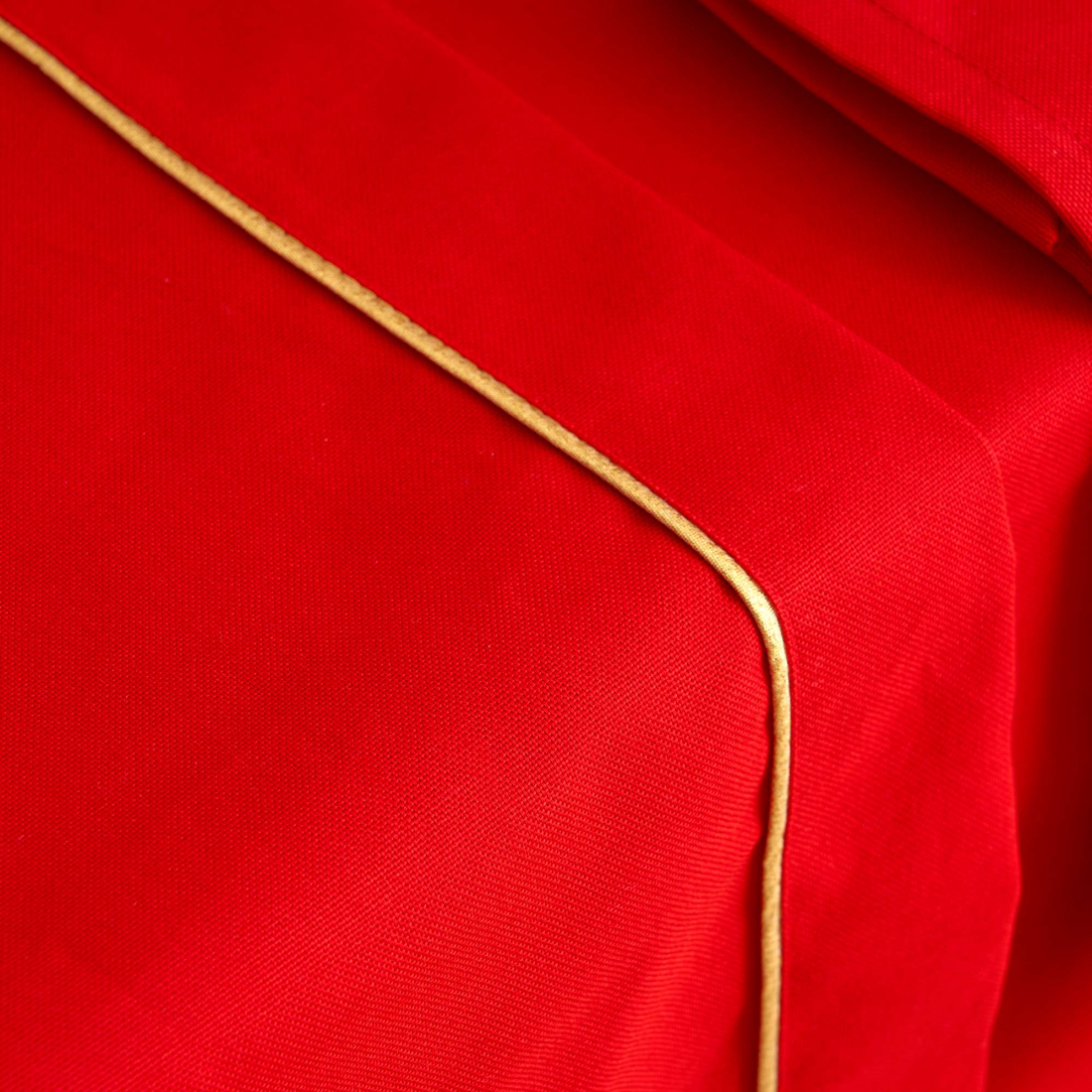 Christmas Linen Tablecloth 180x270 cm, Red/Gold