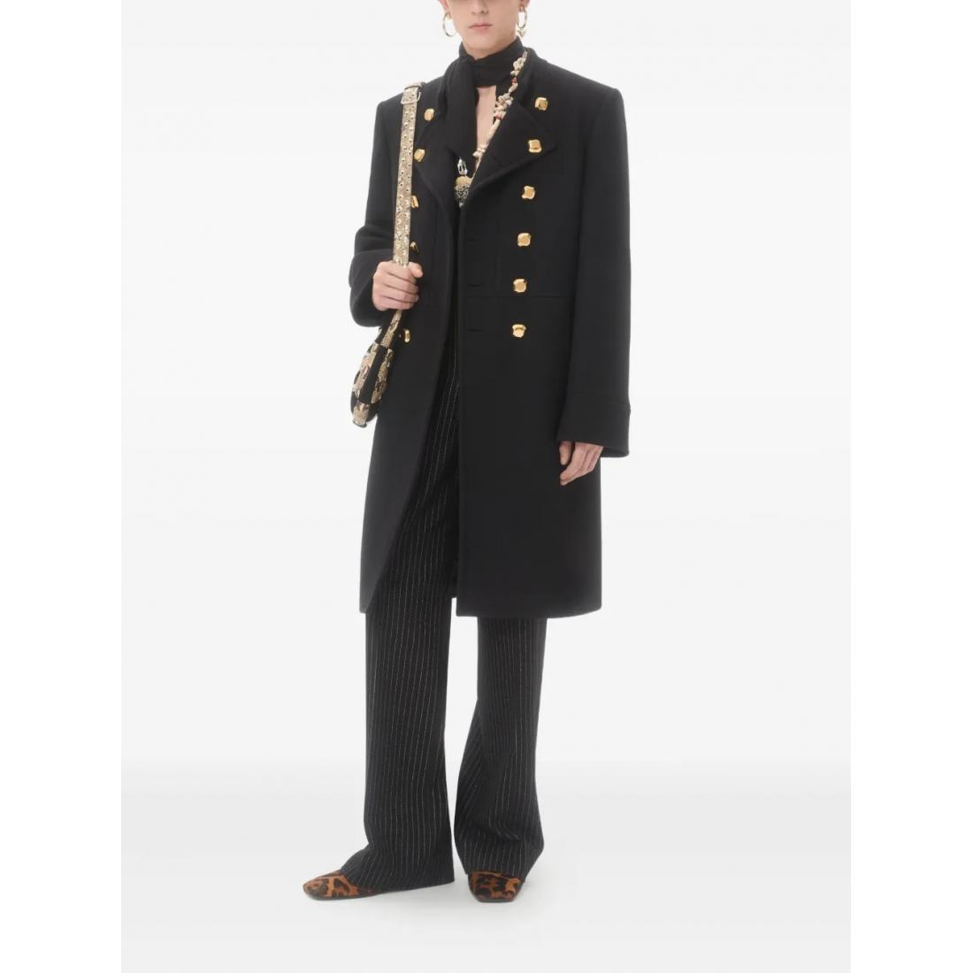 Manteau 'Mandarin-Collar Double-Breasted' pour Hommes