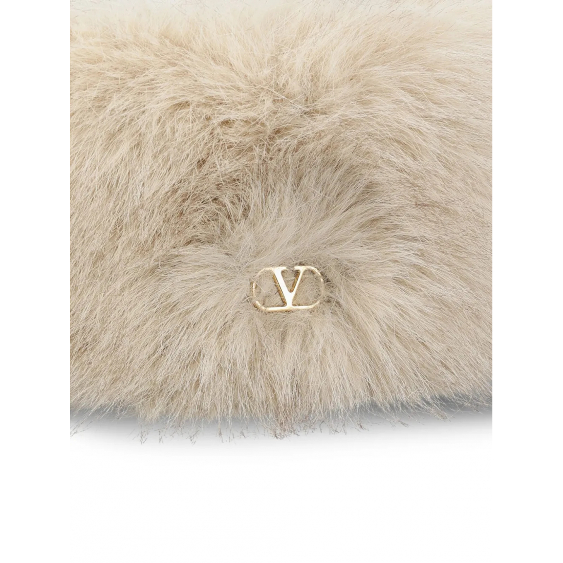 Chapeau 'Faux-Fur Logo-Plaque' pour Femmes