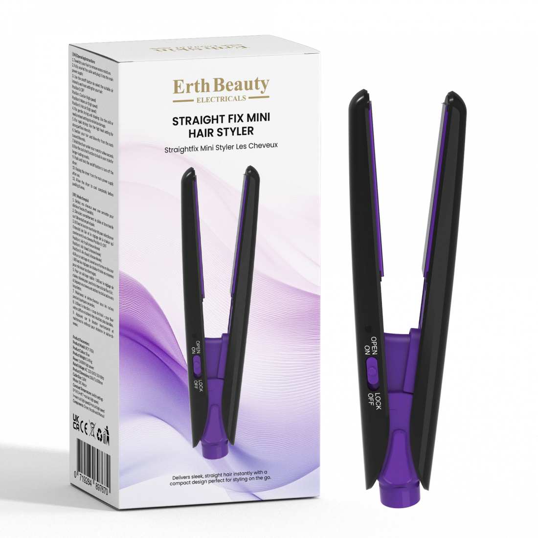 'Straight Fix Mini Hair Styler Black' Hair Straightener