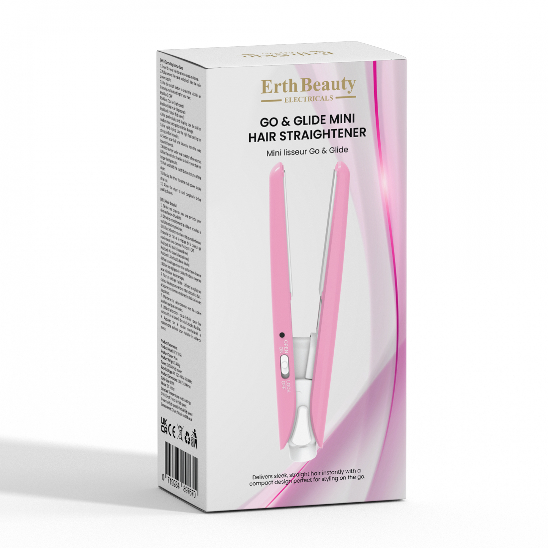 'Go & Glide Mini Hair Straightener Pink' Hair Straightener