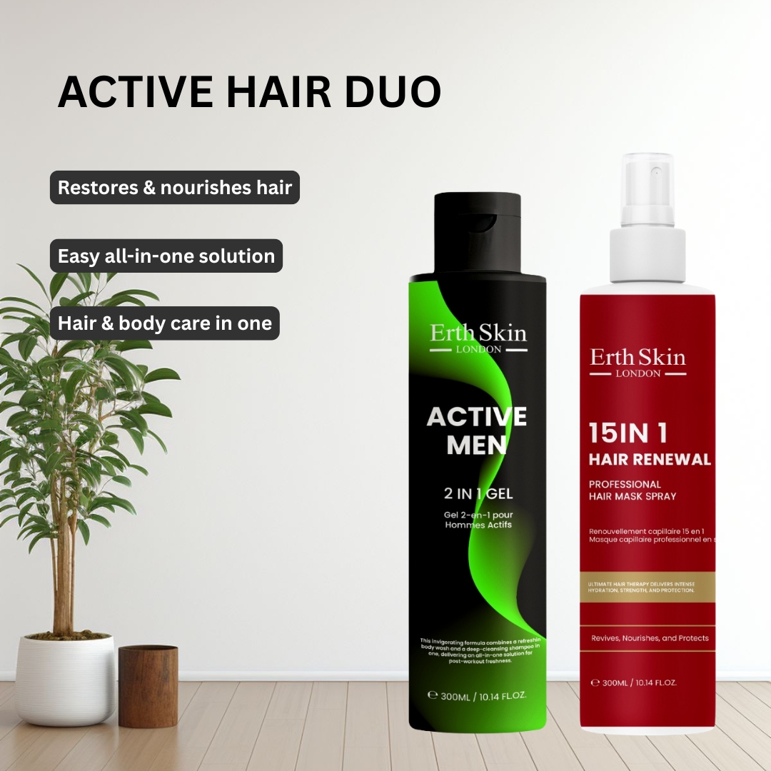 Set de soins pour hommes 'Active & 15-1 Hair Duo' - 300 ml, 2 Pièces