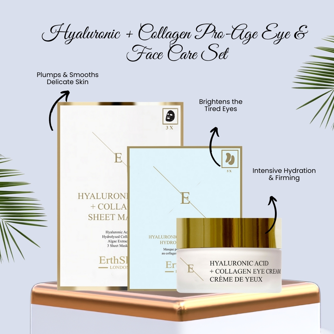 Coffret de soins de la peau 'Hyaluronic Acid & Collagen Mask' - 3 Pièces