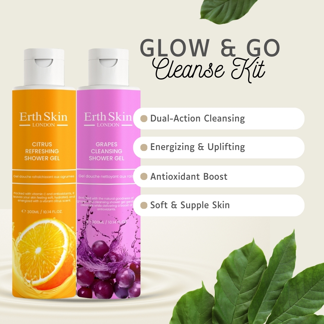 'Grapes Cleansing Shower Gel + Citrus Refreshing Shower Gel' Body Care Set - 300 ml, 2 Pieces