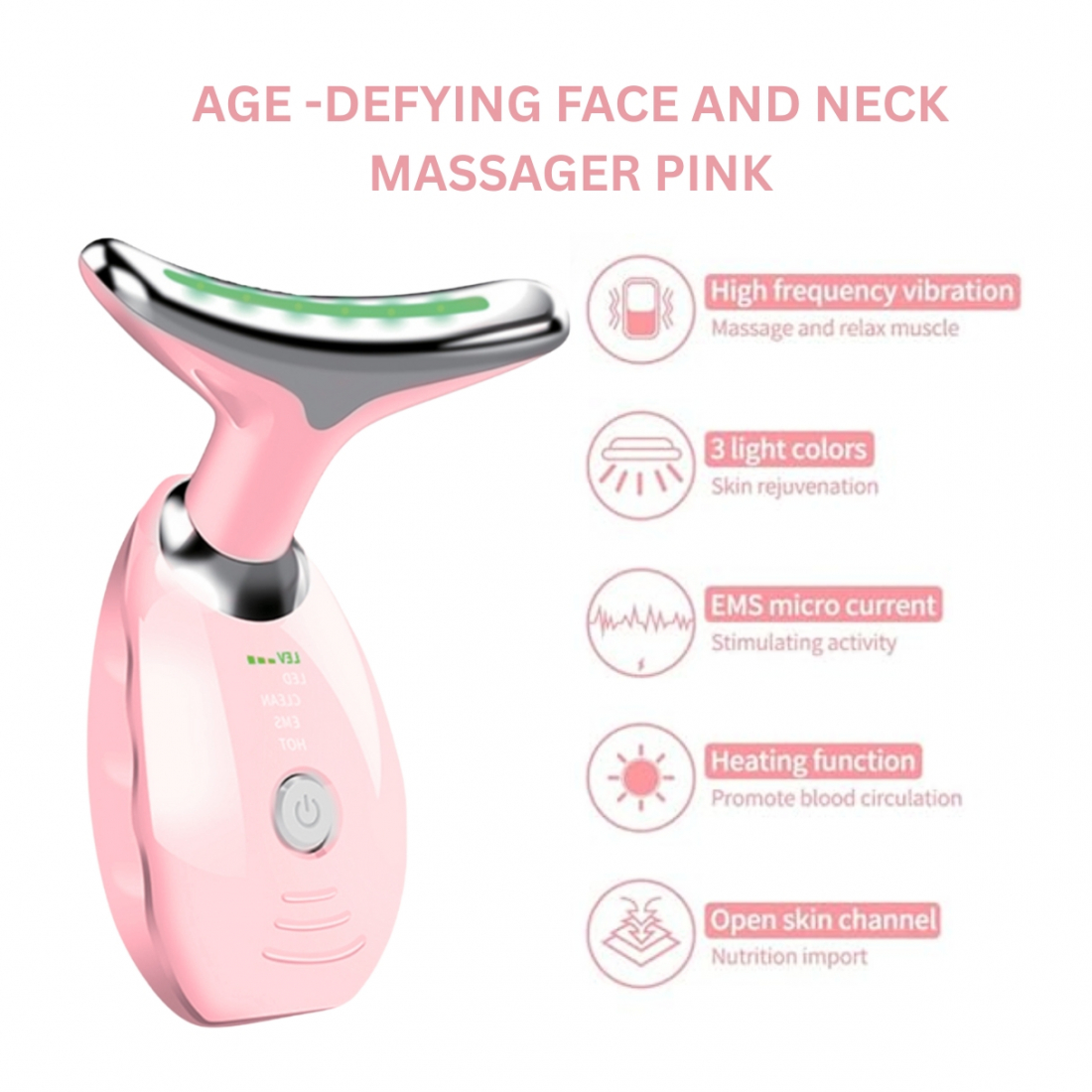 Masseur de nuque 'Age -Defying Face And Neck Massager Pink'